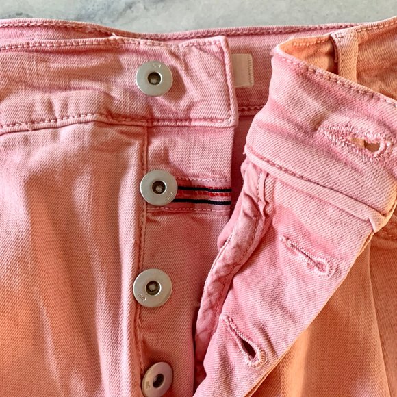 Anthropologie High-Rise Acid Wash Straight Pink Retro 90s Jeans 28 waist - Picture 9 of 12